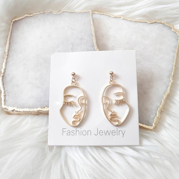 Abstract Portrait Face Earrings - Picture 1 of 10